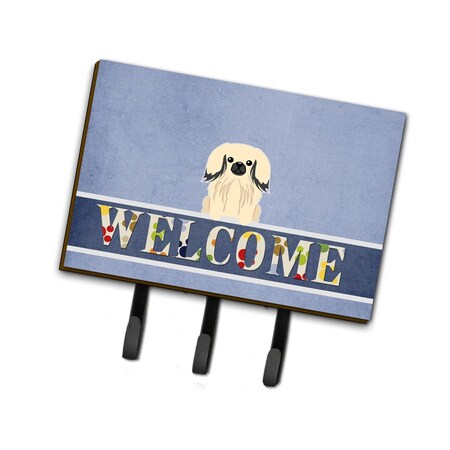 Carolines Treasures Pekingnese Cream Welcome Leash or Key Holder BB5687TH68
